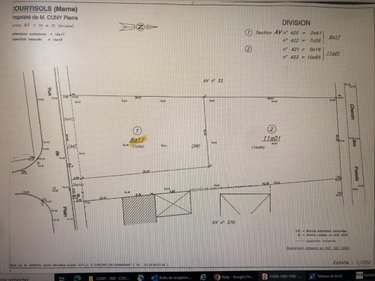 Terrain a batir a vendre Courtisols 51460 Marne 817 m2  58300 euros
