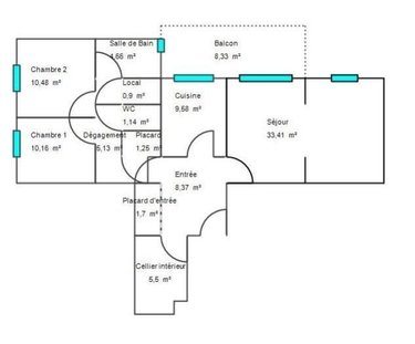 Appartement a vendre Saint-Nazaire 44600 Loire-Atlantique 92 m2 4 pièces 220500 euros