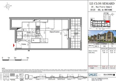 Appartement a vendre Dol-de-Bretagne 35120 Ille-et-Vilaine 29 m2 1 pièce 119000 euros