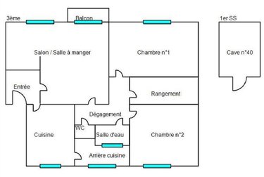 Appartement a vendre Vannes 56000 Morbihan 76 m2 3 pièces 267800 euros