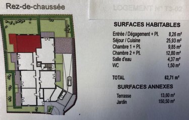 Location appartement Saint-Malo 35400 Ille-et-Vilaine 62 m2 3 pièces 737 euros