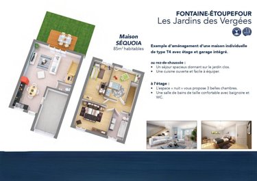 Maison a vendre Fontaine-Étoupefour 14790 Calvados 66 m2 3 pièces 196900 euros