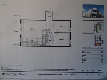 Location appartement Reims 51100 Marne 72 m2 3 pièces 815 euros