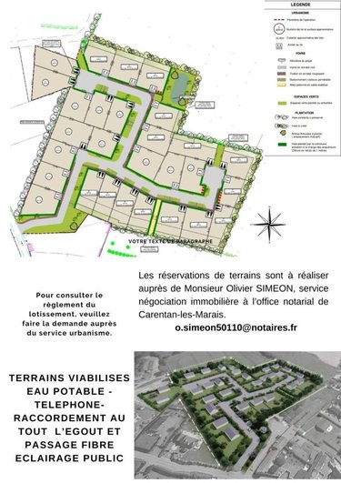 Terrain a batir a vendre Les Veys 50500 Manche 500 m2  42180 euros
