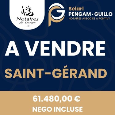 Maison a vendre Saint Gérand Croixanvec 56920 Morbihan 66 m2 3 pièces 61480 euros