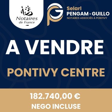 Appartement a vendre Pontivy 56300 Morbihan 85 m2  182740 euros