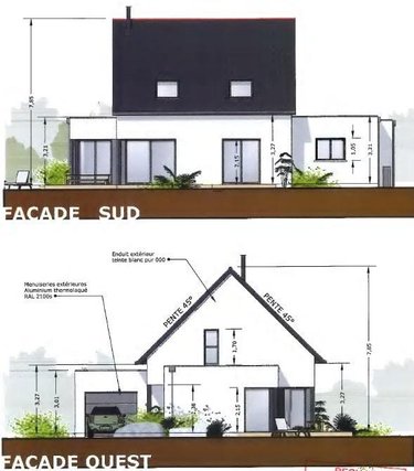 Terrain a batir a vendre Fouesnant 29170 Finistère 1170 m2  147002 euros