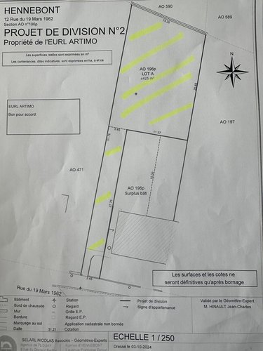 Terrain a batir a vendre Hennebont 56700 Morbihan 425 m2  79500 euros