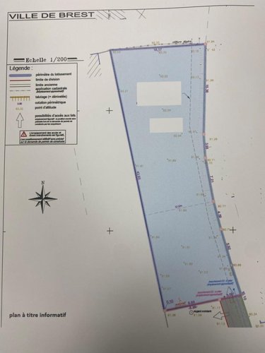 Terrain a batir a vendre Brest 29200 Finistère 628 m2  126000 euros