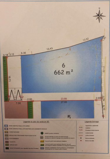 Terrain a batir a vendre Berné 56240 Morbihan 662 m2  37284 euros