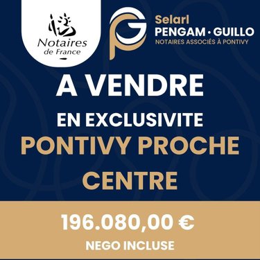 Maison a vendre Pontivy 56300 Morbihan 118 m2 4 pièces 196080 euros
