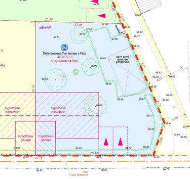 Terrain a batir a vendre Notre-Dame-d'Oé 37390 Indre-et-Loire 450 m2  124950 euros