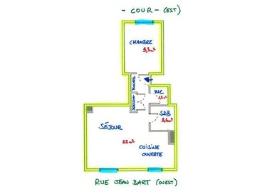 Appartement a vendre Paris 6e arrondissement 75006 Paris 41 m2 2 pièces 580000 euros