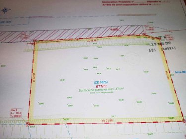 Terrain a batir a vendre Saint-Aubert 59188 Nord 677 m2  43840 euros