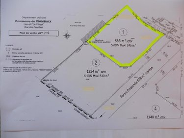 Terrain a batir a vendre Wambaix 59400 Nord 1 m2  58800 euros