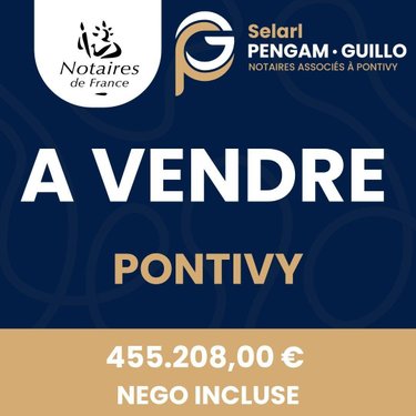 Maison a vendre Pontivy 56300 Morbihan 208 m2 7 pièces 455208 euros