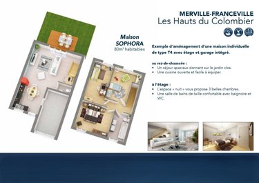 Maison a vendre Merville-Franceville-Plage 14810 Calvados 80 m2 4 pièces 262800 euros