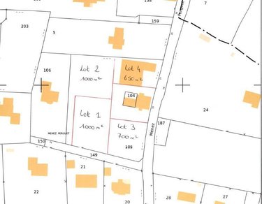 Terrain a batir a vendre Fouesnant 29170 Finistère 987 m2  233800 euros