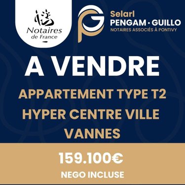 Appartement a vendre Vannes 56000 Morbihan 34 m2 2 pièces 159100 euros