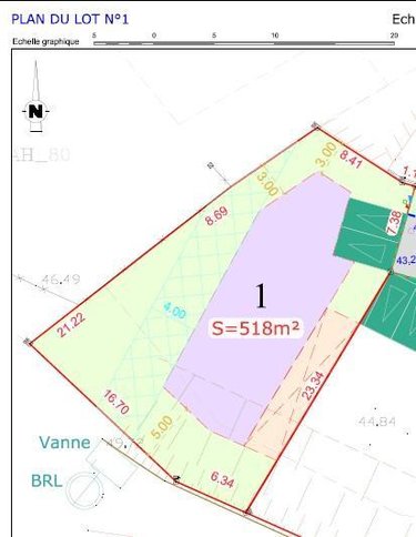 Terrain a batir a vendre Canet 34800 Hérault 518 m2  139000 euros