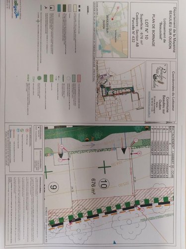 Terrain a batir a vendre Beaulieu-sur-Oudon 53320 Mayenne 676 m2  33801 euros