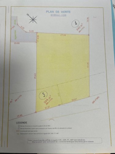 Terrain a batir a vendre Cambrai 59400 Nord 994 m2  74800 euros