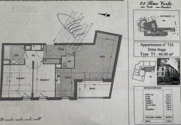 Appartement a vendre Rouen 76000 Seine-Maritime 68 m2 3 pièces 272480 euros