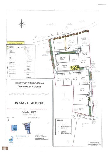 Terrain a batir a vendre Guénin 56150 Morbihan 627 m2  53169 euros