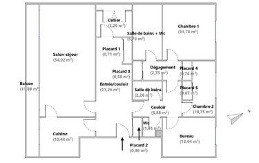 Appartement a vendre Rouen 76000 Seine-Maritime 118 m2 5 pièces 254400 euros