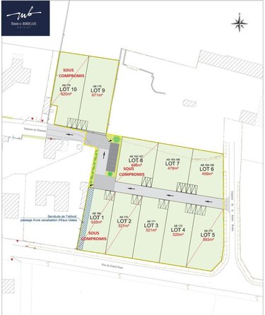Terrain a batir a vendre Ligné 44850 Loire-Atlantique  119600 euros