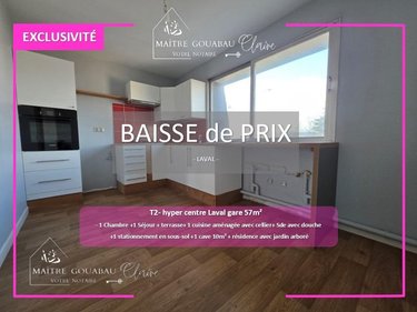 Appartement a vendre Laval 53000 Mayenne 57 m2 2 pièces 135680 euros