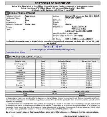 Appartement a vendre Saint-Maur-des-Fossés 94100 Val-de-Marne 87 m2 5 pièces 488110 euros