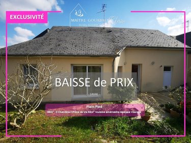 Maison a vendre Laval 53000 Mayenne 89 m2 5 pièces 252000 euros