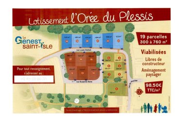 Terrain a batir a vendre Le Genest-Saint-Isle 53940 Mayenne 494 m2  48660 euros