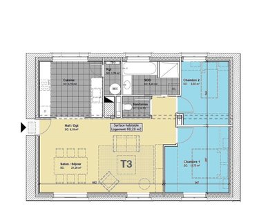 Appartement a vendre Pont-Aven 29930 Finistère 74 m2 3 pièces 259600 euros