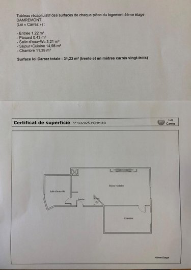 Appartement a vendre Paris 18e arrondissement 75018 Paris 31 m2 2 pièces 342000 euros