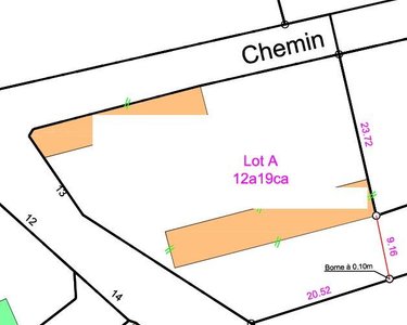 Terrain a batir a vendre Onjon 10220 Aube 1219 m2  32875 euros