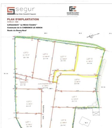 Terrain a batir a vendre Chérencé-le-Héron 50800 Manche 1281 m2  36040 euros