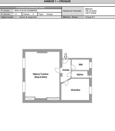 Appartement a vendre Paris 17e arrondissement 75017 Paris 41 m2 2 pièces 450000 euros
