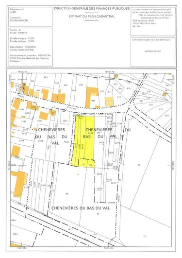 Terrain a batir a vendre Bourguignons 10110 Aube 2205 m2  48150 euros