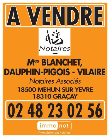 Maison a vendre Mehun-sur-Yèvre 18500 Cher 213 m2 4 pièces 159500 euros