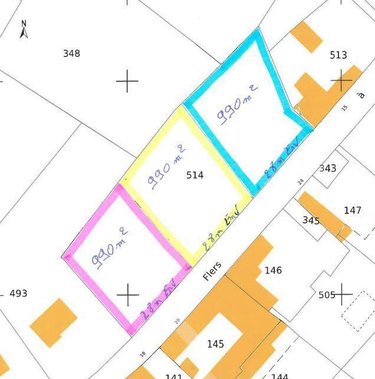 Terrain a batir a vendre Écoivres 62270 Pas-de-Calais 990 m2  21440 euros