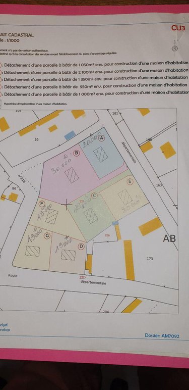 Terrain a batir a vendre Réalcamp 76340 Seine-Maritime 1000 m2  20140 euros