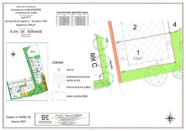 Terrain a batir a vendre La Baconnière 53240 Mayenne 539 m2  47294 euros