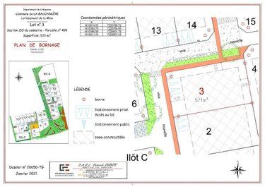 Terrain a batir a vendre La Baconnière 53240 Mayenne 571 m2  47260 euros