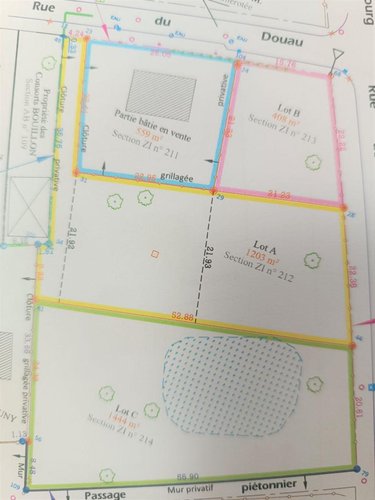 Terrain a batir a vendre Malicorne-sur-Sarthe 72270 Sarthe 1203 m2  34800 euros