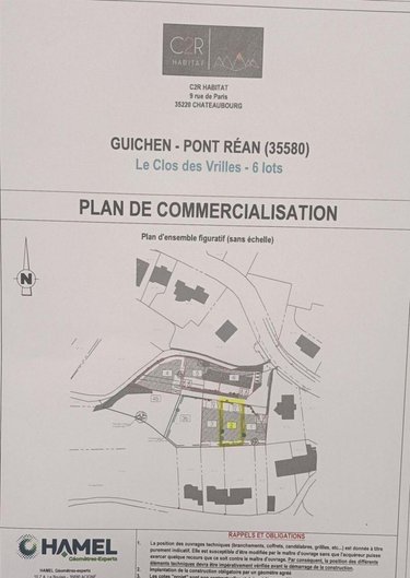 Terrain a batir a vendre Guichen 35580 Ille-et-Vilaine 423 m2  110750 euros