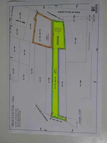 Terrain a batir a vendre Tracy-le-Val 60170 Oise 2376 m2  34000 euros