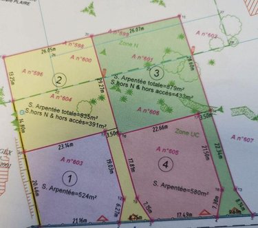 Terrain a batir a vendre Camarsac 33750 Gironde 524 m2  105000 euros