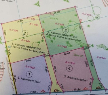Terrain a batir a vendre Camarsac 33750 Gironde 835 m2  135000 euros